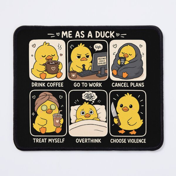 Item preview, Me As A Duck - Funny Cute Cartoon Duckling Meme designed and sold by TheSamuraiCat.