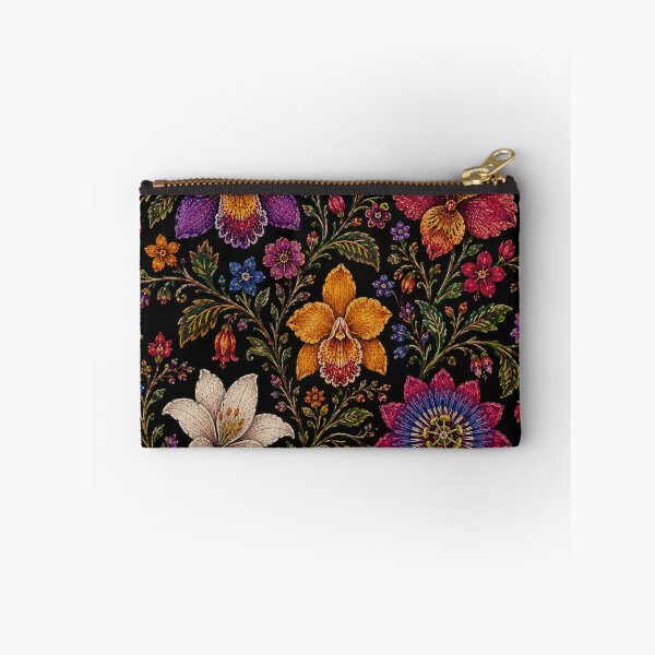 Item preview, Ecuadorian Folk Flowers – Otavalo Inspired Botanical Embroidery designed and sold by MarekoraStudio.