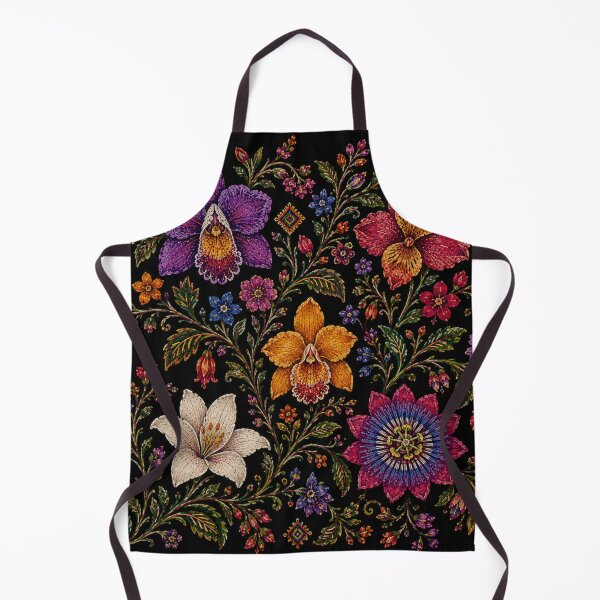 Item preview, Ecuadorian Folk Flowers – Otavalo Inspired Botanical Embroidery designed and sold by MarekoraStudio.
