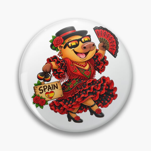 Item preview, Cute Spain Capybara – Flamenco Dance Spanish Adventure designed and sold by CapybaraTravels.