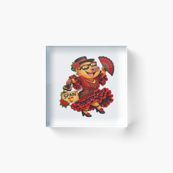 Item preview, Cute Spain Capybara – Flamenco Dance Spanish Adventure designed and sold by CapybaraTravels.