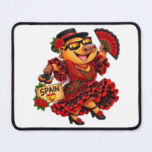 Item preview, Cute Spain Capybara – Flamenco Dance Spanish Adventure designed and sold by CapybaraTravels.