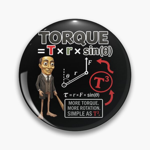 Item preview, Torque Equals T Times r Times Sin Theta - More Torque More Rotation Simple As T3 designed and sold by lucrfts.