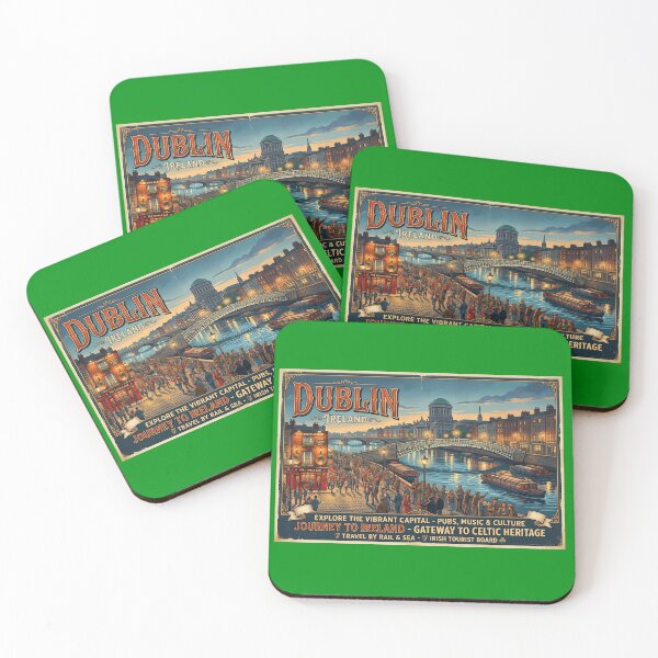 Item preview, Dublin Travel Poster designed and sold by ArtworkNorth.