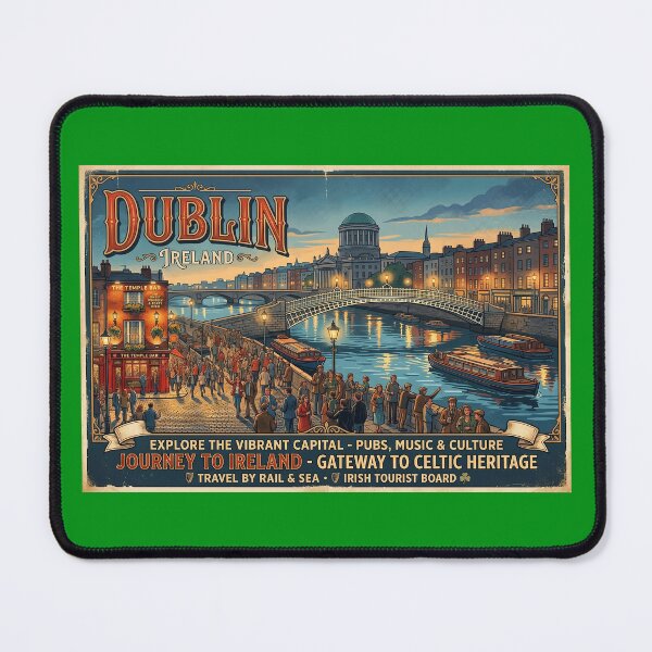 Item preview, Dublin Travel Poster designed and sold by ArtworkNorth.