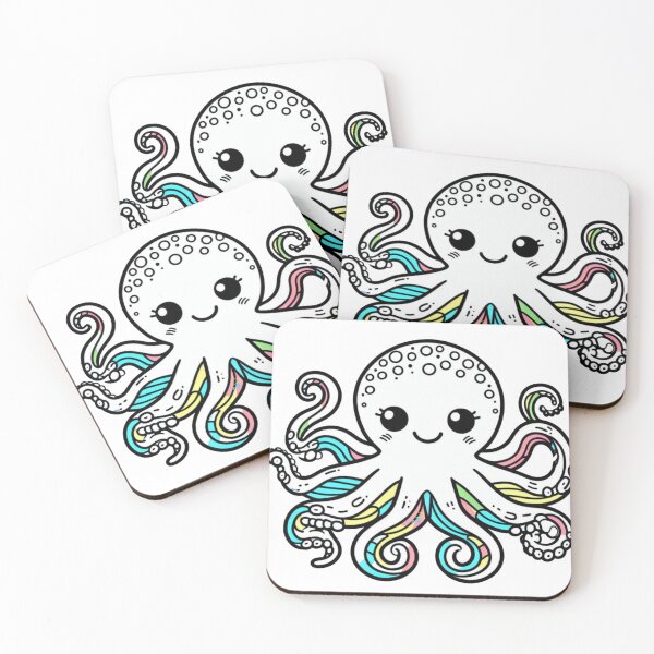 Item preview, Octopus draw for coloring designed and sold by JALNERVION SHOP.