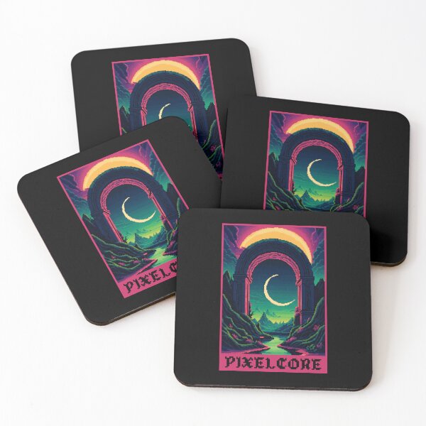 Item preview, Vaporwave Portal on a Alien Planet Pixel Art {PIXELCORE} designed and sold by PIXELCORE-TEE.