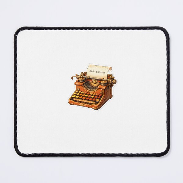 Item preview, Hello Autumn Typewriter Sticker | Vintage Fall Stationery | Cozy Dark Academia Aesthetic designed and sold by PawsAndpetalstudio.