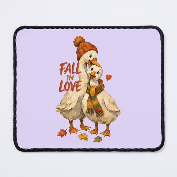 Item preview, Fall Season Goose Couple, Fall in Love designed and sold by olosra.