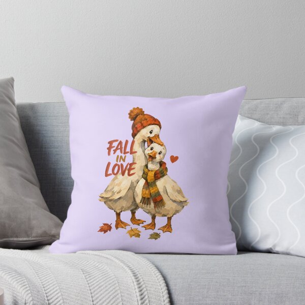 Item preview, Fall Season Goose Couple, Fall in Love designed and sold by olosra.
