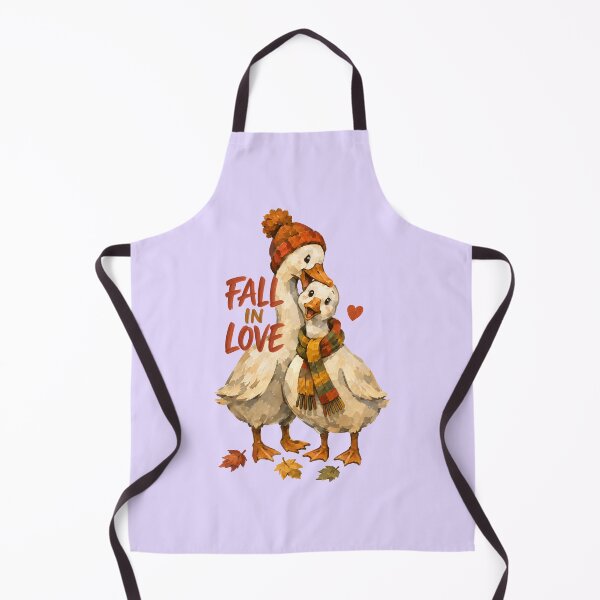 Item preview, Fall Season Goose Couple, Fall in Love designed and sold by olosra.