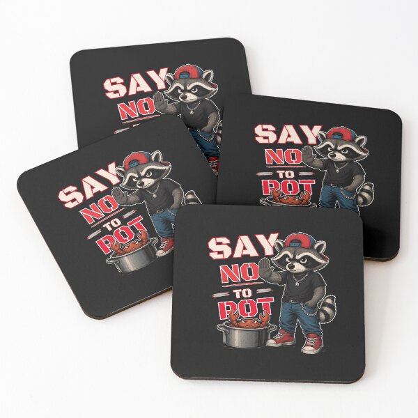 Item preview, Say No to Pot Raccoon Cooking Humor Design designed and sold by Creative-Sanc.