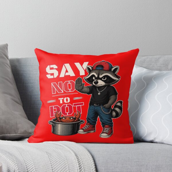 Item preview, Say No to Pot Raccoon Cooking Humor Design designed and sold by Creative-Sanc.
