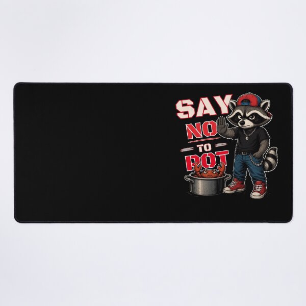 Item preview, Say No to Pot Raccoon Cooking Humor Design designed and sold by Creative-Sanc.