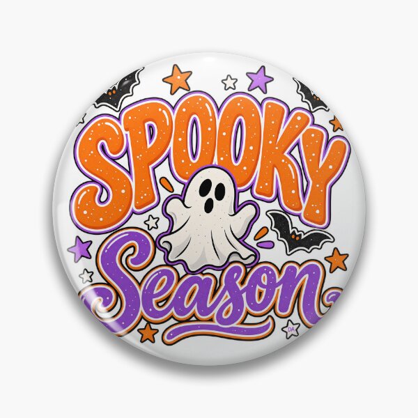 Item preview, Spooky Season Retro Orange Purple Ghost Halloween Typography Art    designed and sold by DesignArtist.ia.