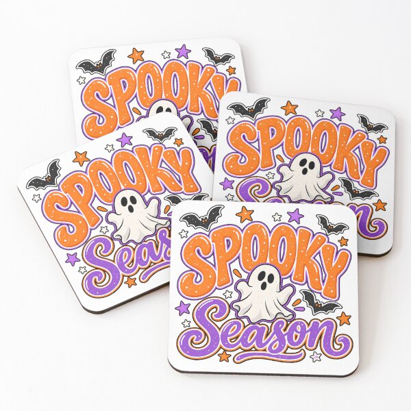 Item preview, Spooky Season Retro Orange Purple Ghost Halloween Typography Art    designed and sold by DesignArtist.ia.