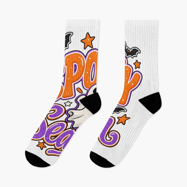 Item preview, Spooky Season Retro Orange Purple Ghost Halloween Typography Art    designed and sold by DesignArtist.ia.