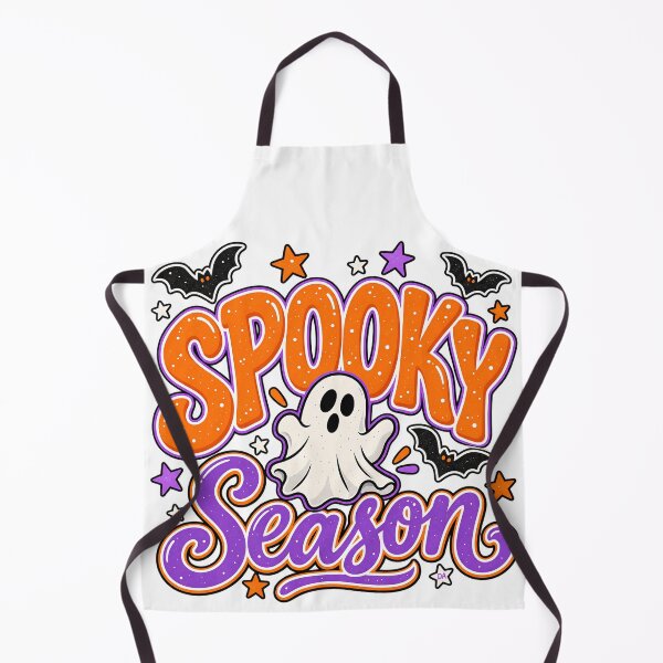 Item preview, Spooky Season Retro Orange Purple Ghost Halloween Typography Art    designed and sold by DesignArtist.ia.