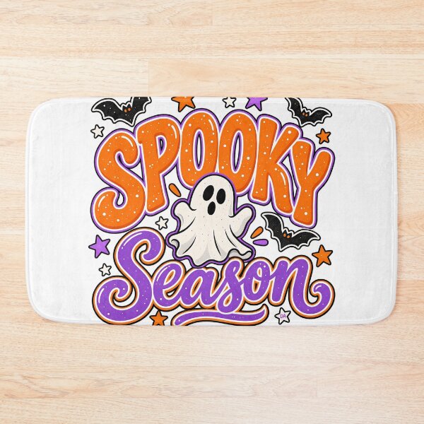 Item preview, Spooky Season Retro Orange Purple Ghost Halloween Typography Art    designed and sold by DesignArtist.ia.