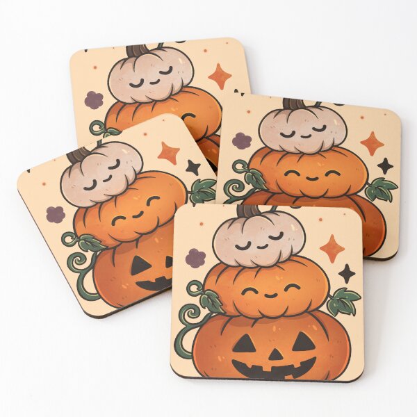 Item preview, Kawaii Halloween Pumpkins – Cute Stacked Sticker designed and sold by tviyluv.