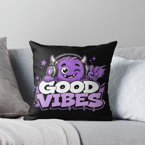 Item preview, Good Vibes Purple Monster Headphones Retro  designed and sold by Radhestore.