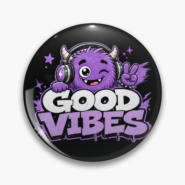 Item preview, Good Vibes Purple Monster Headphones Retro  designed and sold by Radhestore.
