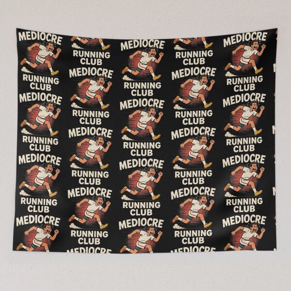 Item preview, Mediocre Running Club Retro Runner Funny Jogging Humor designed and sold by Redgiant87x.