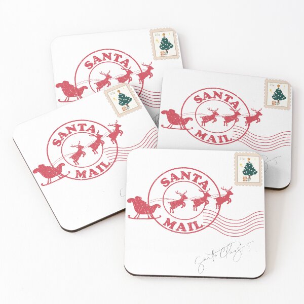 Item preview, Santa Express Christmas Mail – Vintage North Pole Sleigh & Reindeer designed and sold by AaryaGraphics.