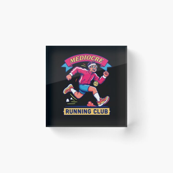 Item preview, Mediocre Running Club Funny Running Retro Athletic designed and sold by Redgiant87x.