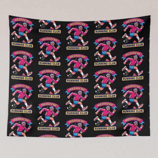 Item preview, Mediocre Running Club Funny Running Retro Athletic designed and sold by Redgiant87x.