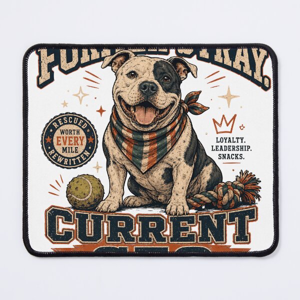 Item preview, Former Stray Current CEO Rescue Dog designed and sold by JoyfullyOffbeat.
