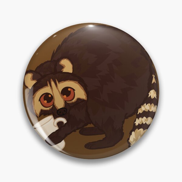 Item preview, Red Eye Coffee Raccoon - Little Thief designed and sold by OrphneDoesArt.