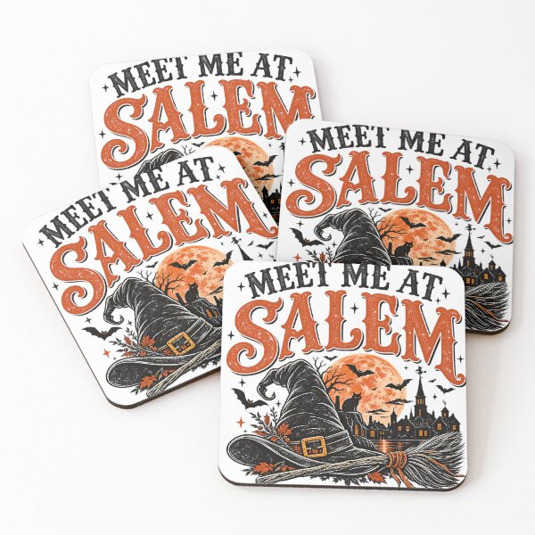 Item preview, Meet Me At Salem Vintage Witch Hat Broomstick Full Moon Art designed and sold by DesignArtist.ia.