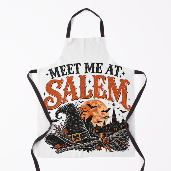 Item preview, Meet Me At Salem Vintage Witch Hat Broomstick Full Moon Art designed and sold by DesignArtist.ia.