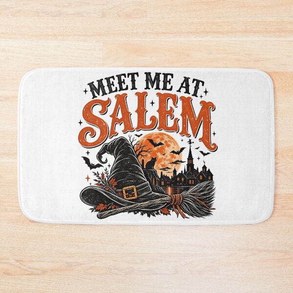 Item preview, Meet Me At Salem Vintage Witch Hat Broomstick Full Moon Art designed and sold by DesignArtist.ia.