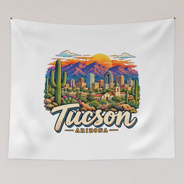 Item preview, Hand Drawn Tucson Arizona Travel Souvenir Landmark Gift designed and sold by MichaeIRellov.