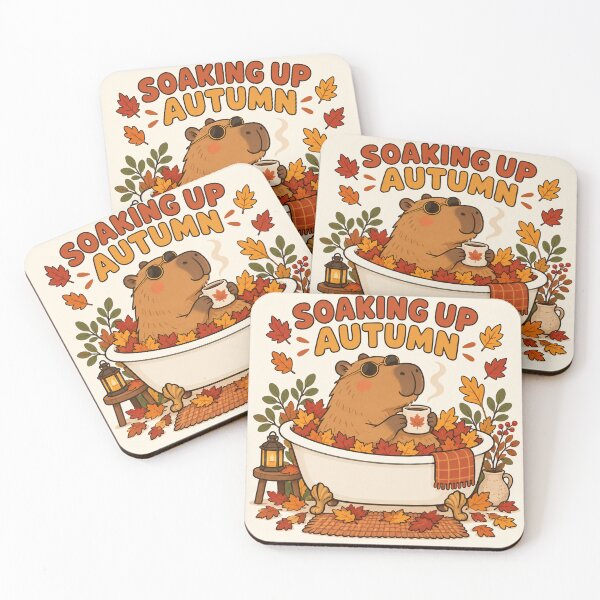 Item preview, Soaking Up Autumn Capybara designed and sold by SAS-Designer.