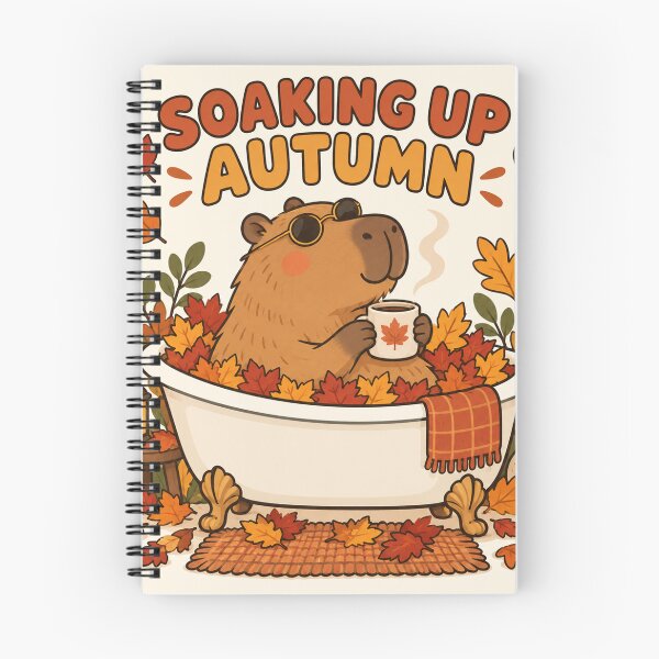 Item preview, Soaking Up Autumn Capybara designed and sold by SAS-Designer.