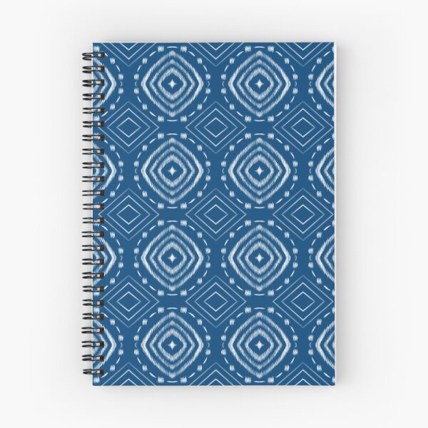 Item preview, Bohemian Indigo Blue Ikat Fabric designed and sold by WM-Skyline.