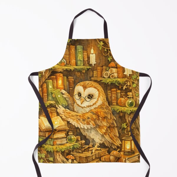 Item preview, Wise Owl in a Magical Library Cozy Illustration designed and sold by yeeted17.