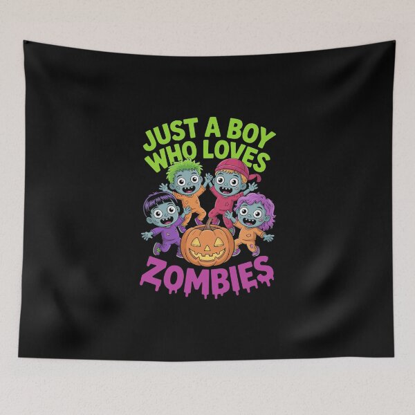 Item preview, Just a Boy Who Loves Zombies designed and sold by jkrphoto.