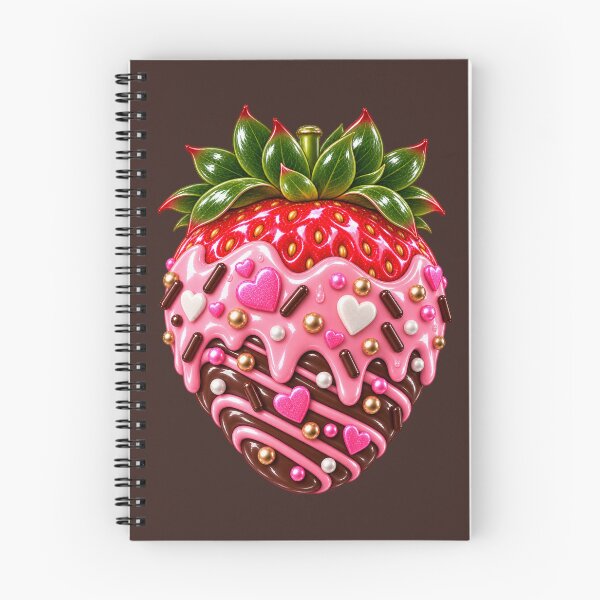 Item preview, Glazed Chocolate Strawberry with Pink Icing – Kawaii Sweet Treat designed and sold by HO•Designs.