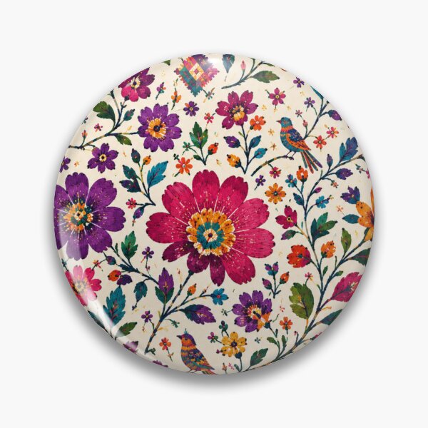 Item preview, Guatemalan Folk Garden – Maya Huipil Inspired Floral Pattern designed and sold by MarekoraStudio.