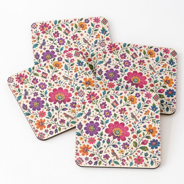 Item preview, Guatemalan Folk Garden – Maya Huipil Inspired Floral Pattern designed and sold by MarekoraStudio.