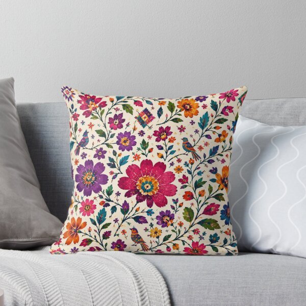 Item preview, Guatemalan Folk Garden – Maya Huipil Inspired Floral Pattern designed and sold by MarekoraStudio.