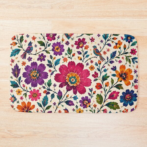 Item preview, Guatemalan Folk Garden – Maya Huipil Inspired Floral Pattern designed and sold by MarekoraStudio.