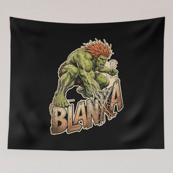 Item preview, Blanka Street Fighter Design, Blanka The Beast Artwork, Street Fighter Blanka Graphic, Blanka Fighting Game Art, Electric Thunder, Rolling Attack, Arcade Gaming Gift, Capcom Fan Art designed and sold by Typologystudios.