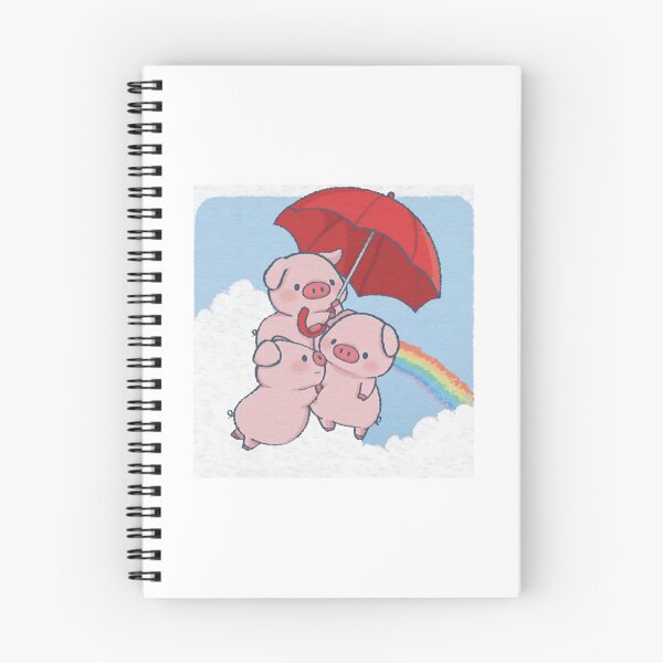 Item preview, Rain Pigs Cute Red Umbrella Rainbow Cloud Graphic designed and sold by Aazrainpig.