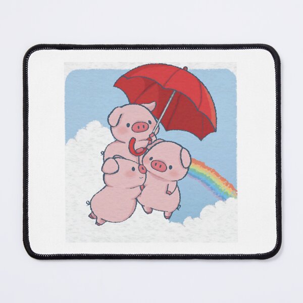 Item preview, Rain Pigs Cute Red Umbrella Rainbow Cloud Graphic designed and sold by Aazrainpig.