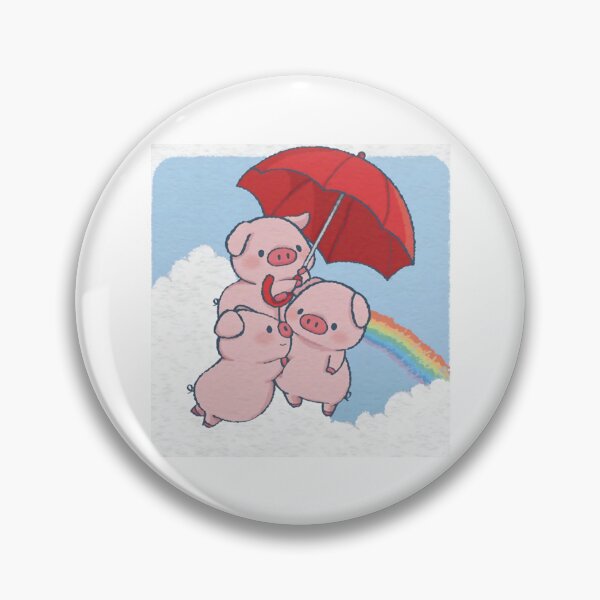 Item preview, Rain Pigs Cute Red Umbrella Rainbow Cloud Graphic designed and sold by Aazrainpig.